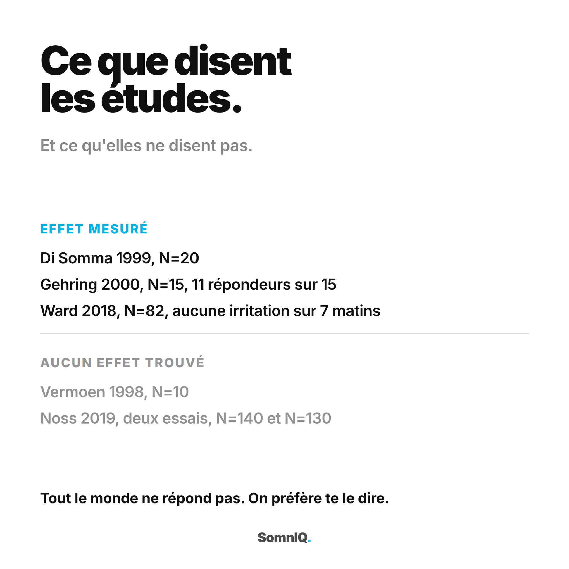 Ce que dit la littérature sur les dilatateurs nasaux externes, limites comprises