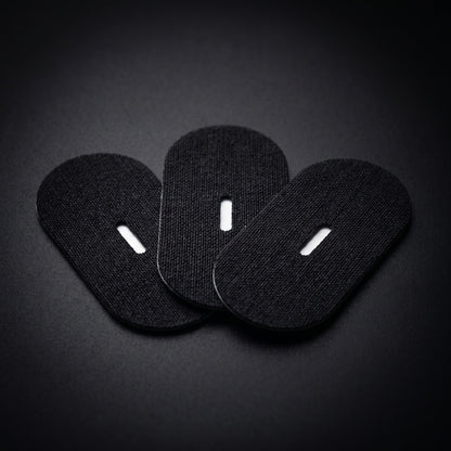 Tape bouche SomnIQ — patch ovale noir avec fente de ventilation centrale